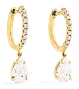 Harrods Anita Ko Small Yellow Gold and Diamond Huggie Earrings- Buy online at McGrocer
