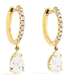 Anita Ko gold diamond huggie earrings, imported from the UK