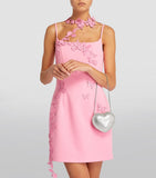 Judith Leiber heart-shaped crystal clutch bag, imported from the UK