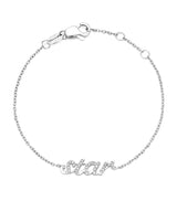 Harrods NOA Mini White Gold and Diamond Star Bracelet- Buy online at McGrocer