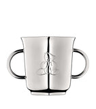 Christofle silver-plated Charlie Bear baby cup, imported from the UK