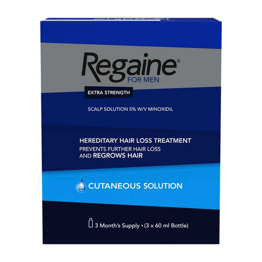 Regaine for Men Extra Strength Scalp Solution 5% W/V Minoxidil - 3 Months Supply GOODS Boots   