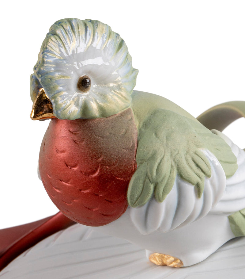 Lladró porcelain quetzal box, UK version
