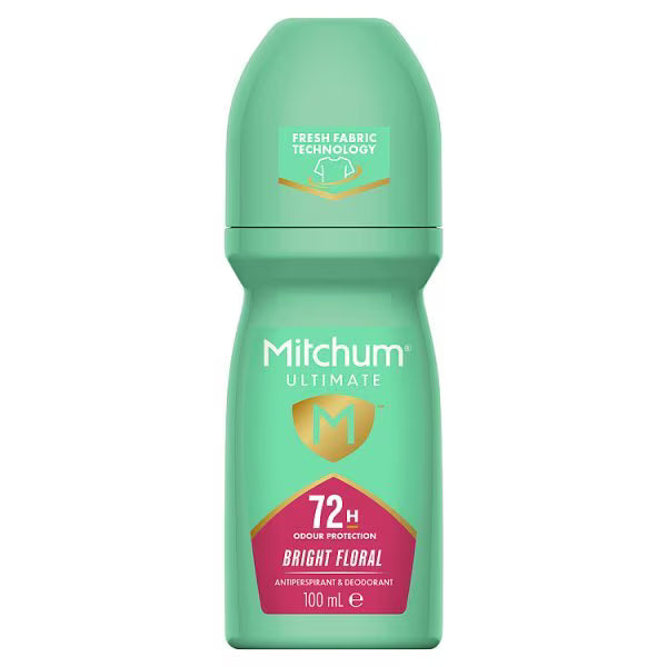 Mitchum Ultimate Roll On bright floral 100ml, imported from the UK