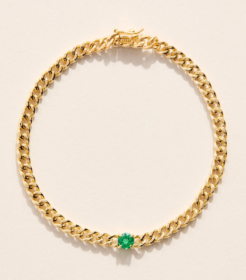 Anita Ko emerald chain bracelet 18kt yellow gold, UK version