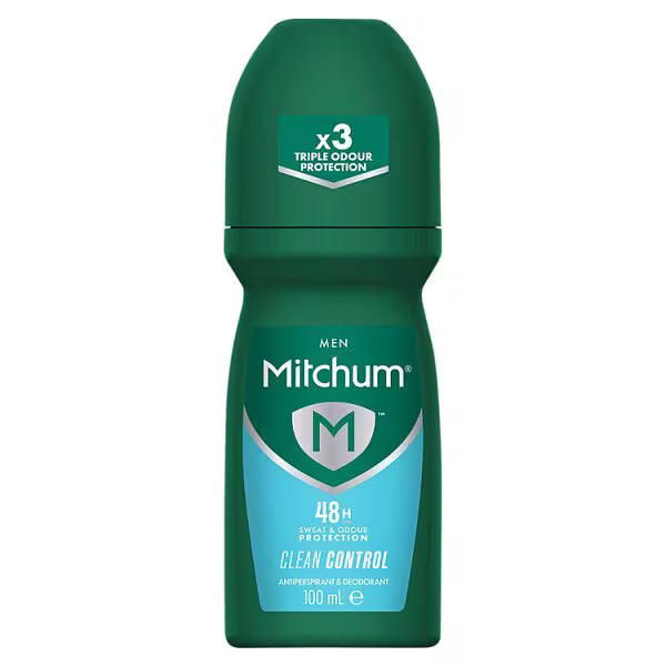 Mitchum Clean Control antiperspirant roll on 100ml, imported from the UK
