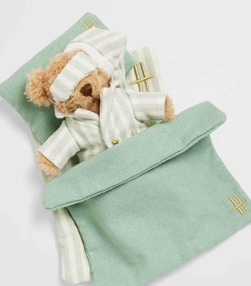 Harrods Mini Sleeping Henry Bear plush toy 10.5cm, UK version