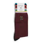 Paul Smith key embroidered socks in organic cotton - British product
