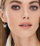 Graff white gold diamond butterfly drop earrings, imported from the UK