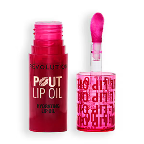 Revolution Pout Lip Oil Cherry Red imported from the UK