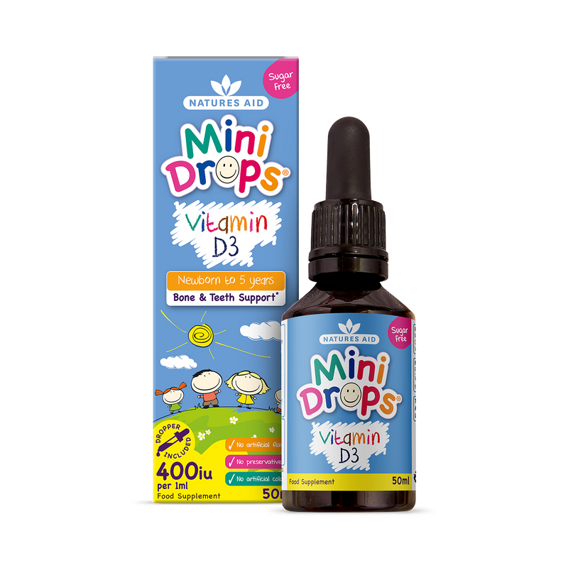 Natures Aid Vitamin D3 Drops Children 50ml, imported from the UK