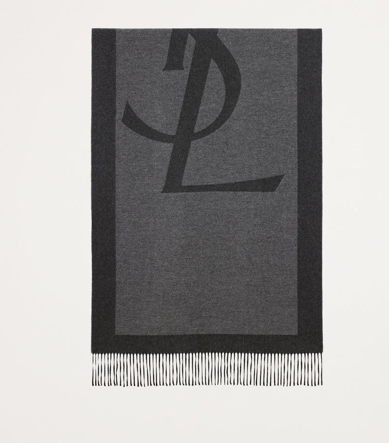 Saint Laurent silk logo scarf 210cm x 60cm - British product