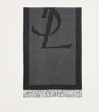 Saint Laurent silk logo scarf 210cm x 60cm - British product