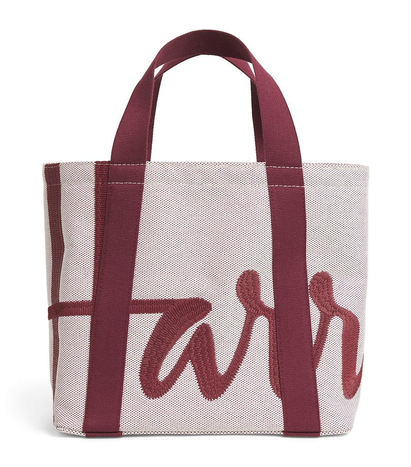 Harrods small logo tote bag recycled canvas, imported from the UK