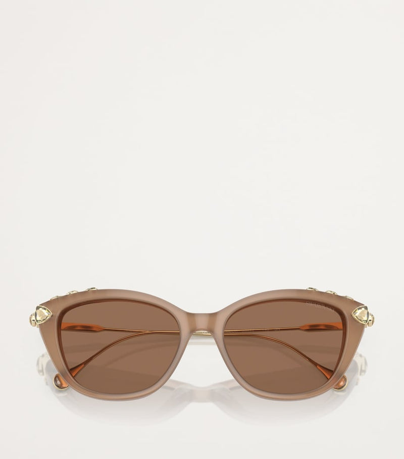 Swarovski SK6010 cat eye sunglasses with crystal embellishment, imported from the UK