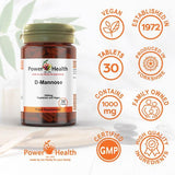 Power Health D-Mannose supplement 1000mg 30 tablets, UK version