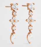 Anita Ko Vivi drop earrings in rose gold and diamonds (British brand)