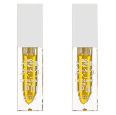 Sol Beauty Salted Caramel Vanilla Lip Oil 2 x 3g
