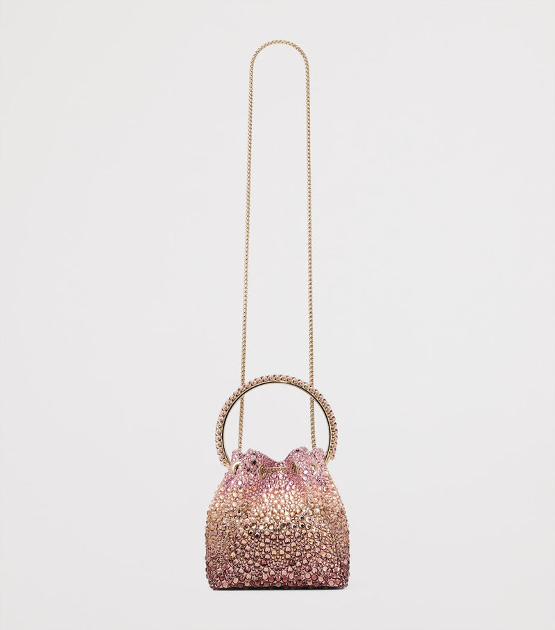 Jimmy Choo Bon Bon top-handle bag with crystal-embellished handle - UK version