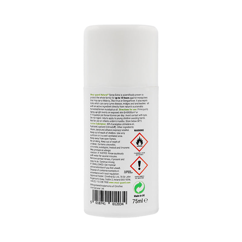 Mosi-guard Insect Repellent Spray Lemon Eucalyptus 75ml, imported from the UK