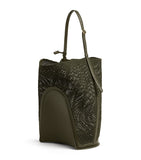 Alaïa large suede net hip bucket bag, UK version