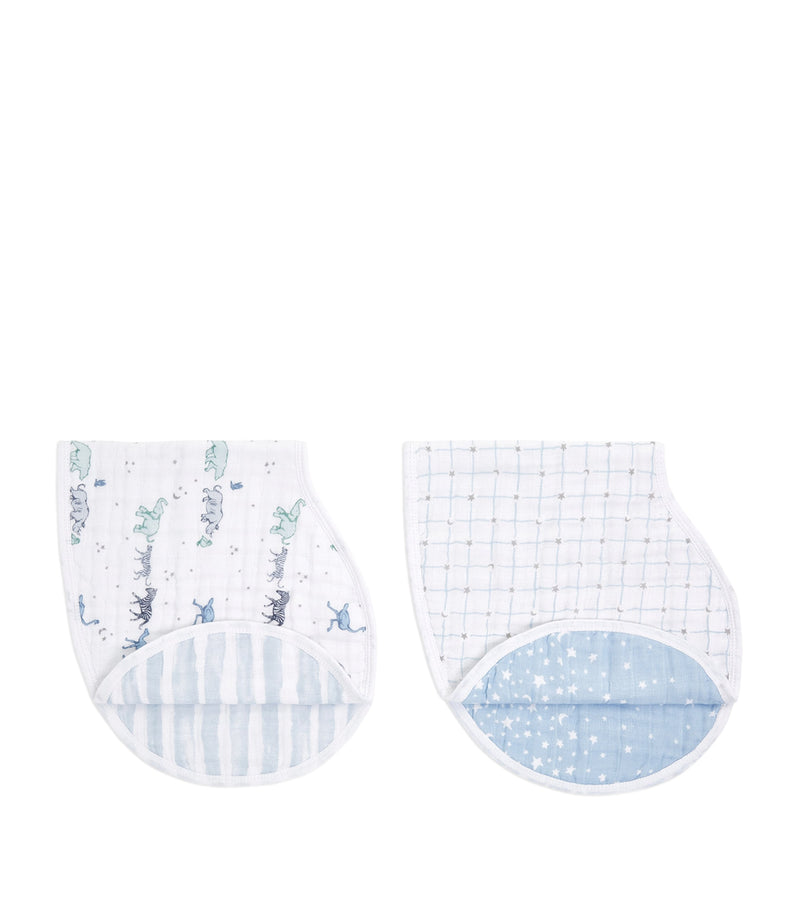 Aden + Anais burpy bibs set of 2 in muslin cotton (British brand)