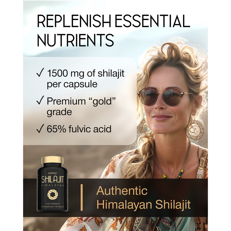 SuperSelf Himalayan shilajit supplement 60 capsules - British product