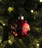 Harrods 2026 Year Bauble glass ornament with velvet ribbon - British product