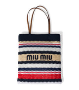 Harrods Miu Miu Raffia-Effect Woven Tote Bag H41cm x W32cm- Buy online at McGrocer