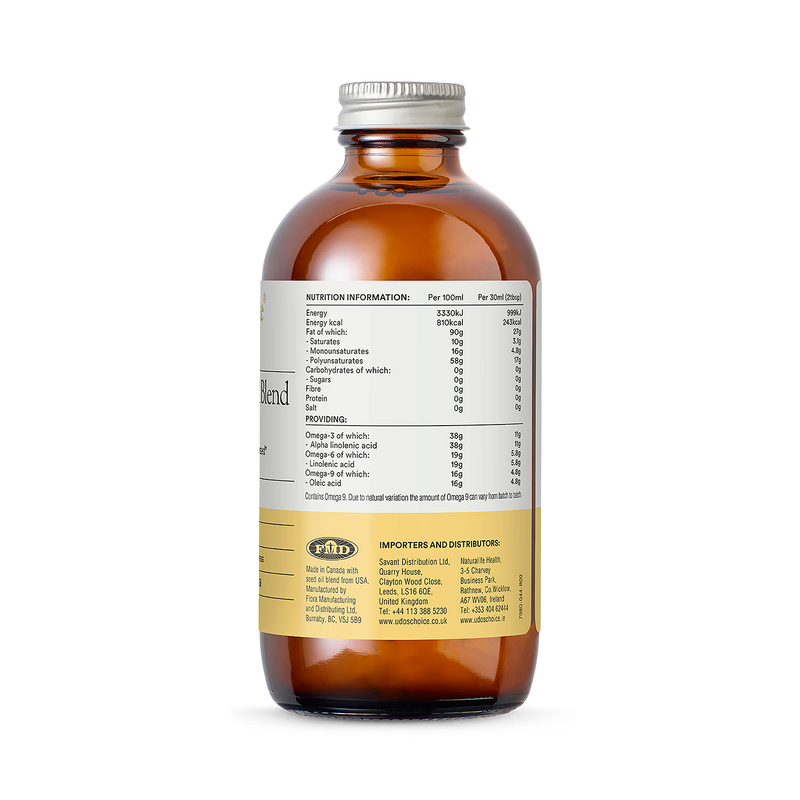Udo's Choice organic omega 3-6-9 oil blend 250ml, UK version