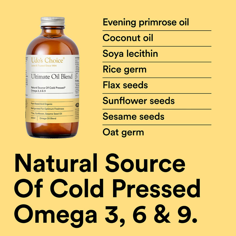 Udo's Choice organic omega 3-6-9 oil blend 250ml, UK version