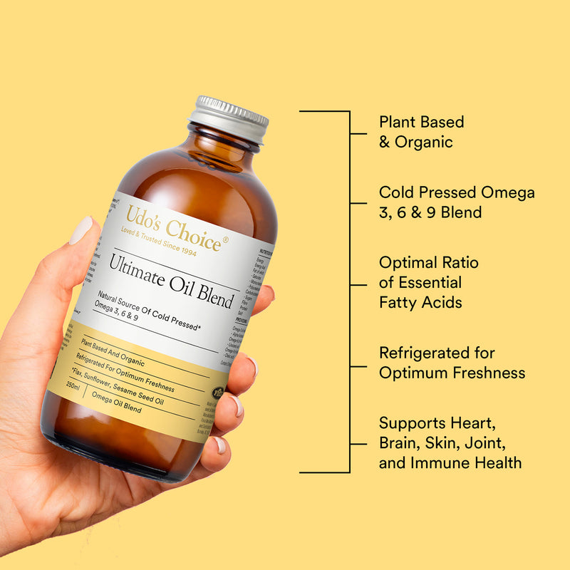 Udo's Choice organic omega 3-6-9 oil blend 250ml, UK version