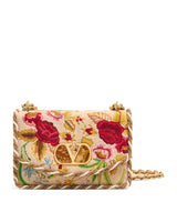 Harrods Valentino Garavani Small Silk Embellished Vain Shoulder Bag- Buy online at McGrocer