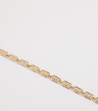 Suzanne Kalan rose gold diamond block chain bracelet - British product