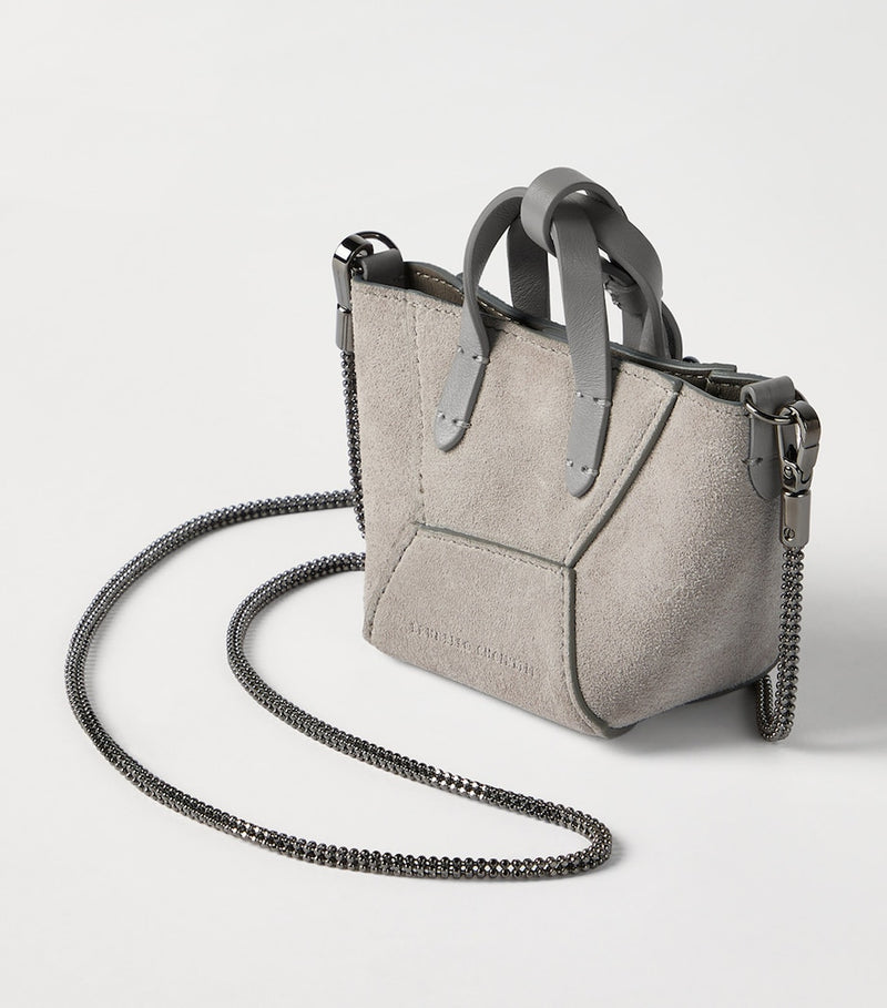 Brunello Cucinelli mini suede tote bag - British product