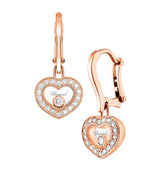 Harrods Chopard Rose Gold and Diamond Happy Diamonds Icons Earrings- Buy online at McGrocer