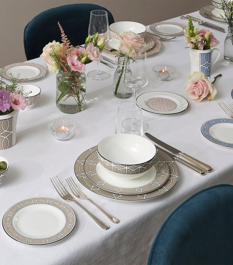 O.W. London geometric print dinner plates set of two, 26cm, imported from the UK