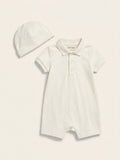 Gucci two-piece cotton baby set bodysuit hat 0-12 months, UK version