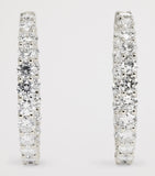 Harrods white gold diamond hoop earrings 8.40ctw, imported from the UK