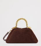 Bvlgari small nubuck leather Serpentine top-handle bag, imported from the UK