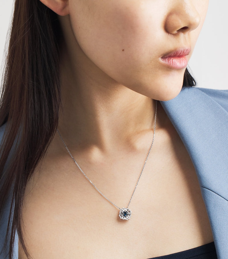 Suzanne Kalan white gold diamond sapphire necklace (British brand)