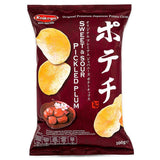 Koikeya potato chips sweet and sour pickled plum, UK version