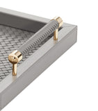 Riviere leather woven Diana tray 46cm x 31cm, UK version