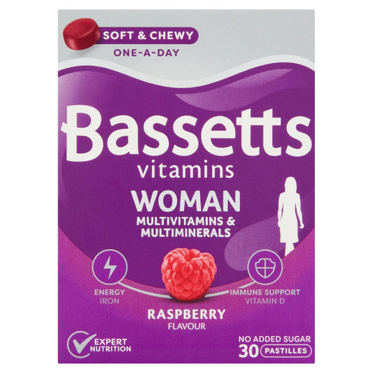 Bassetts Vitamins Woman Multivitamins & Multiminerals Raspberry Flavour Pastilles x30