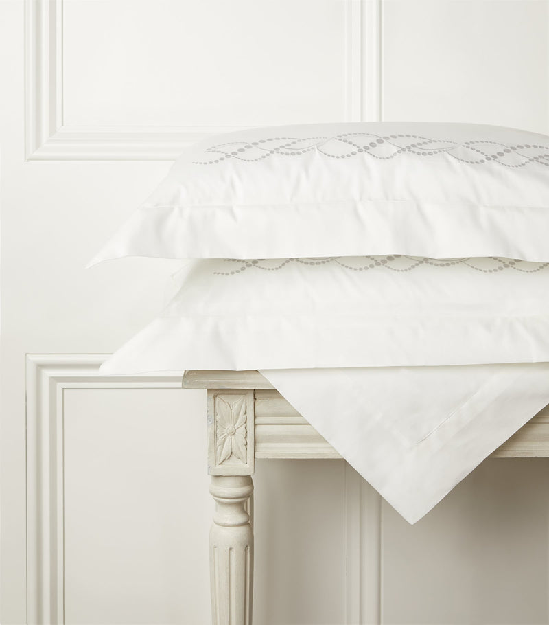 Frette Pearls Super King flat sheet 270cm x 320cm - British product