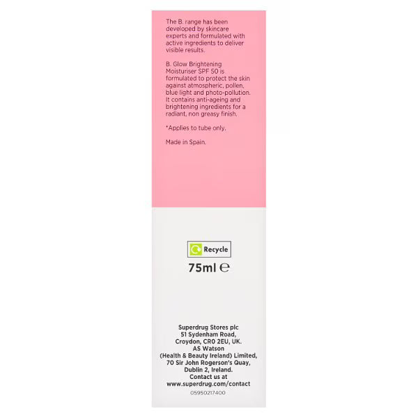 B. Skin Glow Vitamin C Moisturiser SPF50 75ml - British product