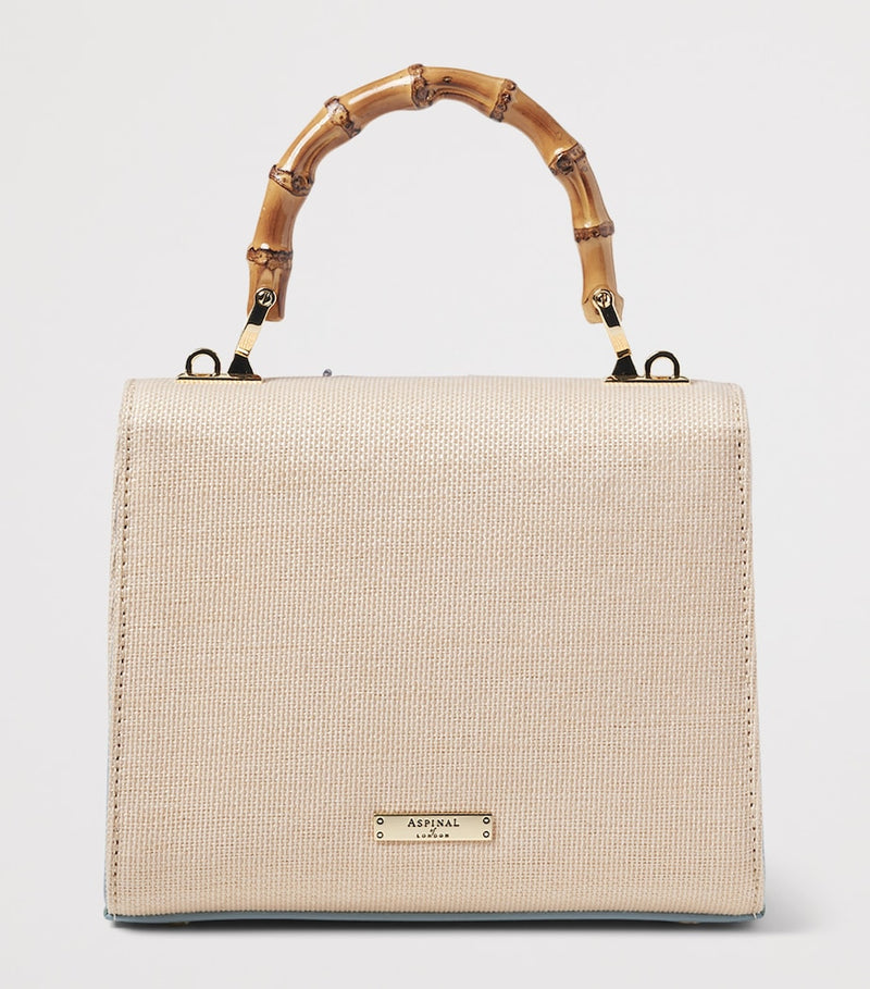 Aspinal of London Midi Canvas Mayfair top-handle bag - British product