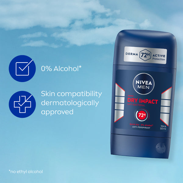 NIVEA MEN Dry Impact Anti-Perspirant Stick 50ml, UK version