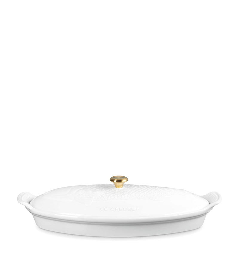 Le Creuset stoneware fish baker oven dish 41cm, UK version
