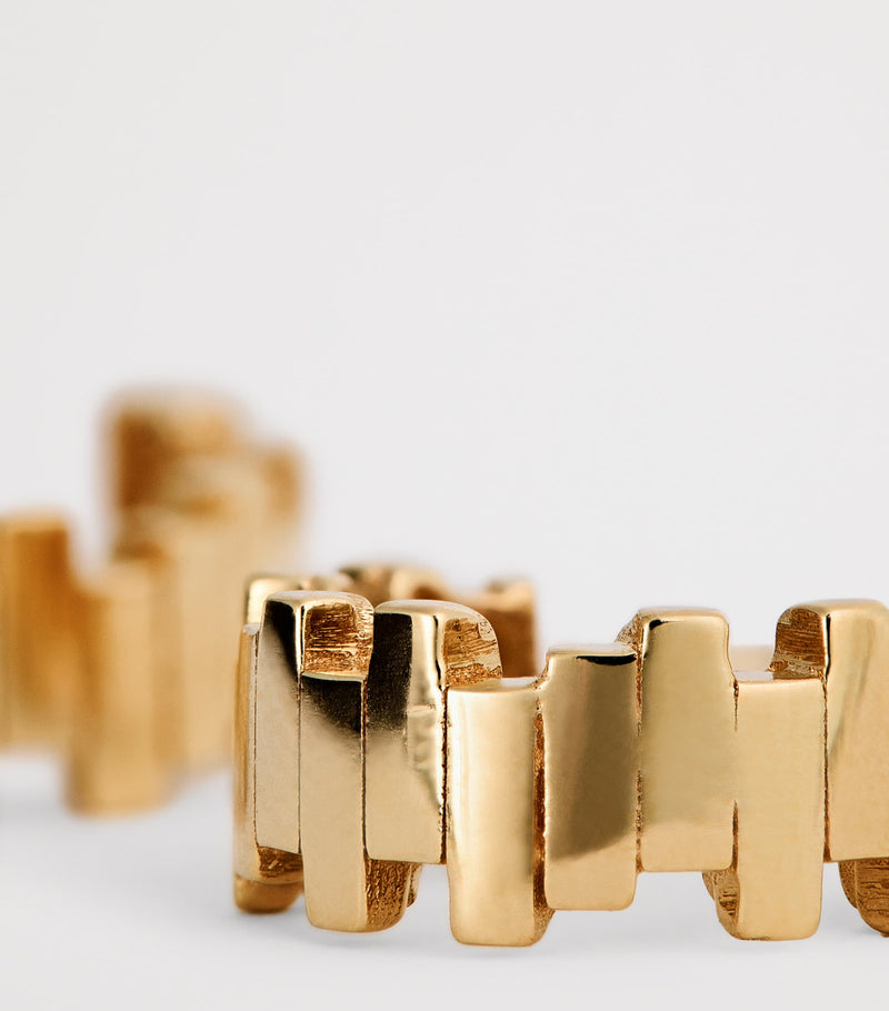 Suzanne Kalan yellow gold hoop earrings, imported from the UK
